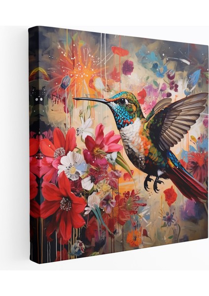 Eklektik Güvercin Kanvas Tablo - Güvercin Canlı Desenler Ev Dekorasyonu