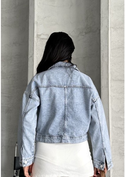 Çift Cepli Crop Kot Ceket fırsatları