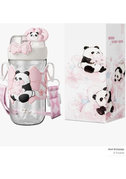 Diller Çift Kullanım Pipetli/rahat Içim Boyun Askılı Sevimli Panda 580 ml fiyatları
