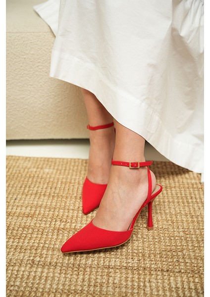 Sirius Kırmızı Bilekten Bağlamalı Kadın Topuklu Ayakkabı fiyatları