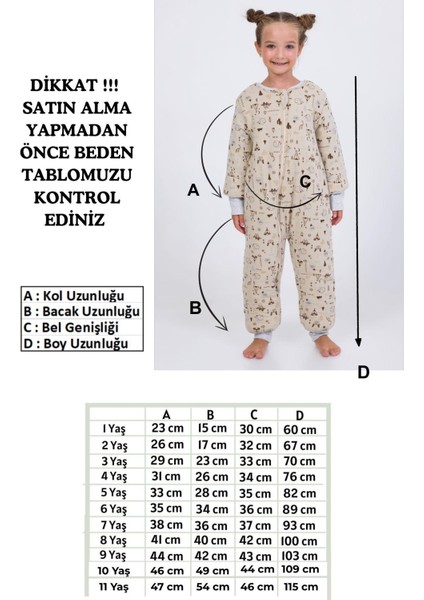 Kız Erkek Çocuk Kalın Elyaf Dolgulu Premium Kalite 2.5 Tog Desenli Uyku Tulumu fiyatları