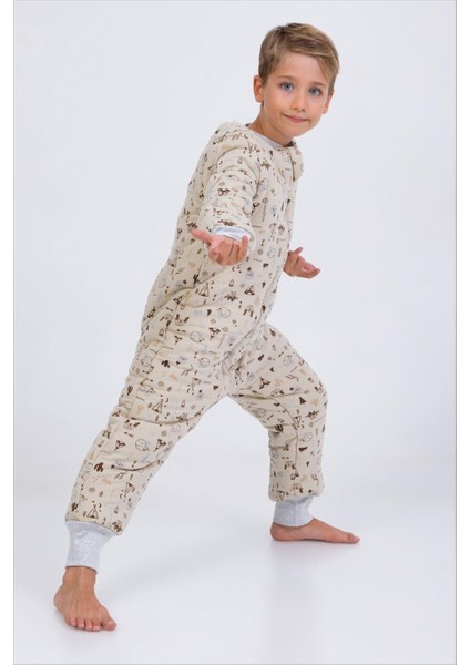 Kız Erkek Çocuk Kalın Elyaf Dolgulu Premium Kalite 2.5 Tog Desenli Uyku Tulumu indirimleri