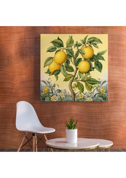 Limon Ağacı Tablo Sanatı - Limon Ağacı Vintage Zarafet Duvar Dekorasyonu Kanvas Tablo Sanatı modelleri