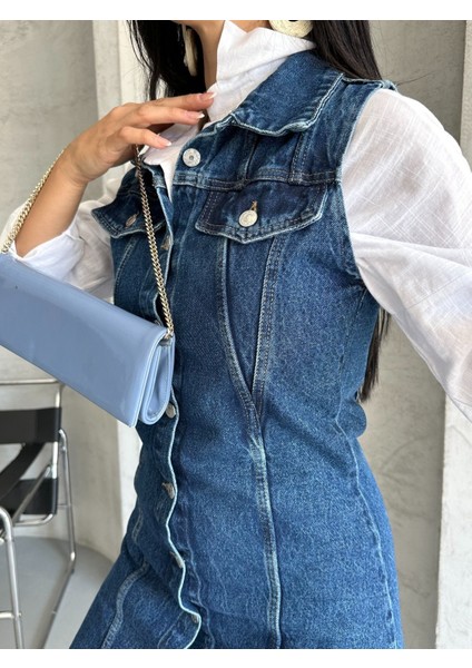 Sıfır Kollu Kot Elbise fiyatları