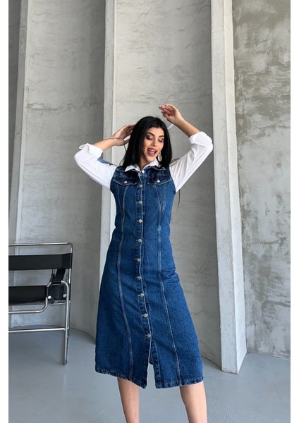 Sıfır Kollu Kot Elbise fırsatları