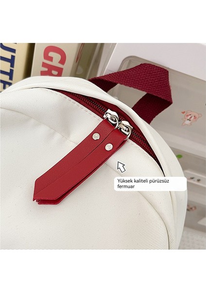 Basit Düz Renk Öğrenci Eğlence Okul Çantası (Yurt Dışından) fiyatları