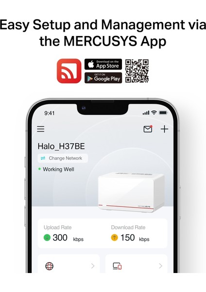 Halo H37BE(2-PACK) | Wi-Fi 7 Mesh Sistemi | BE6500 Mbps Hız | Fiber Uyumlu | Dual-Band | 2× 2.5g Port | 4k-Qam | Mlo| 650 M² Kapsama | Mobil Uygulama ile Kolay Kurulum – Güçlü ve Hızlı Ev Ağı