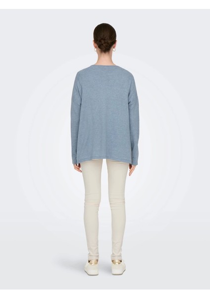 15354092 V Yaka Kadin Triko - Mavi fırsatları