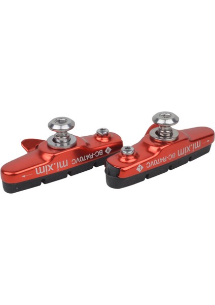 Mi.xim 1 Çift Yol Bisikleti Fren Balataları Kauçuk Bisiklet Tutucu Ayakkabı Blokları C Kelepçesi Dayanıklı Parçalar Kırmızı (Yurt Dışından)