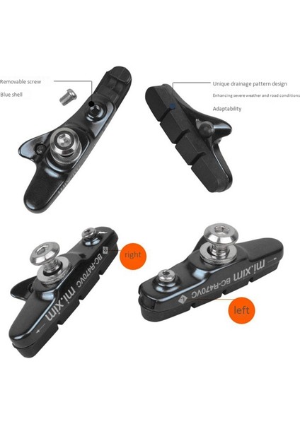 Mi.xim 1 Çift Yol Bisikleti Fren Balataları Kauçuk Bisiklet Tutucu Ayakkabı Blokları C Kelepçesi Dayanıklı Parçalar Kırmızı (Yurt Dışından) fırsatları