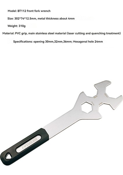 Bıkersay Dağ Bisikleti Kulaklık Anahtarı 30/32/36/40 mm Çok Başlıklı Bisiklet Ön Çatal Anahtarı Çok Amaçlı Alet Anahtar Cırcır Anahtarları (Yurt Dışından) fırsatları