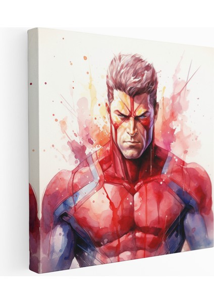 Harika Kahraman Portresi Suluboya Kanvas Tablo