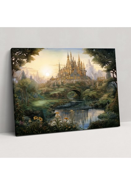 Ortaçağ Kalesi Kanvas Tablo - Ortaçağ Zaman Yolculuğu Cazibe Duvar Sanatı