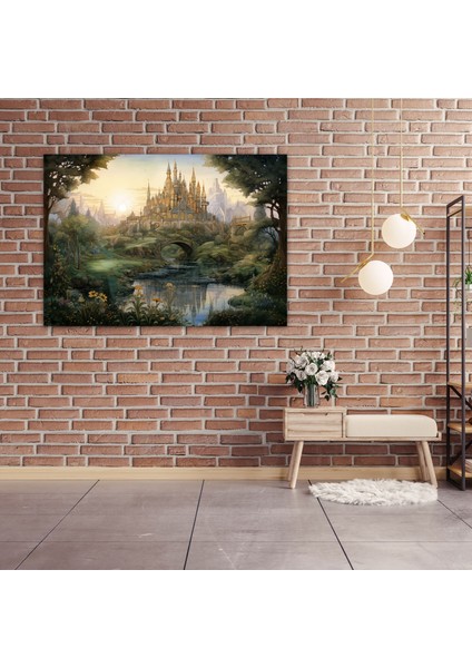 Ortaçağ Kalesi Kanvas Tablo - Ortaçağ Zaman Yolculuğu Cazibe Duvar Sanatı fiyatları