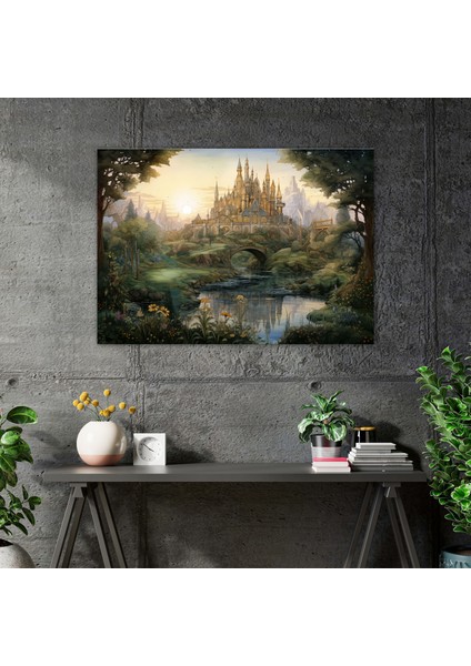 Ortaçağ Kalesi Kanvas Tablo - Ortaçağ Zaman Yolculuğu Cazibe Duvar Sanatı modelleri