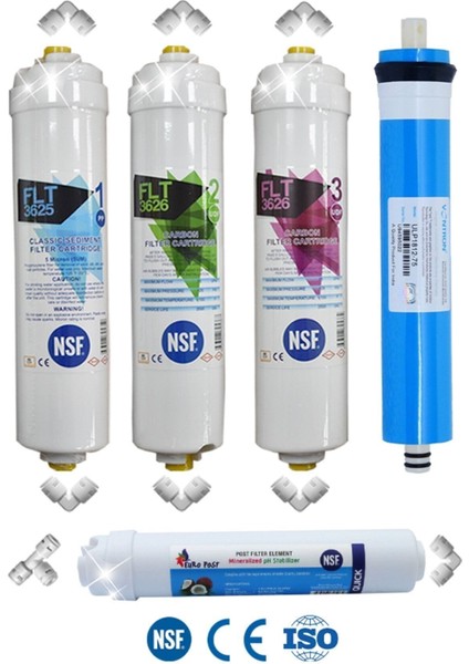 Nsf Kapalı Kasa 5 Aşamalı Vontron Membranlı Inline Filtre Seti