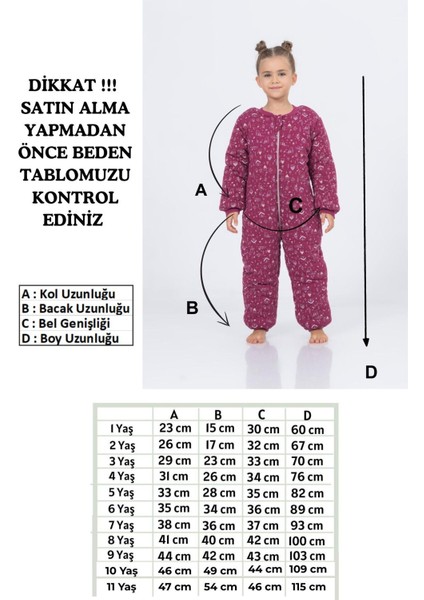 Kız Erkek Çocuk Kalın Elyaf Dolgulu Premium Kalite 2.5 Tog Desenli Uyku Tulumu fiyatları