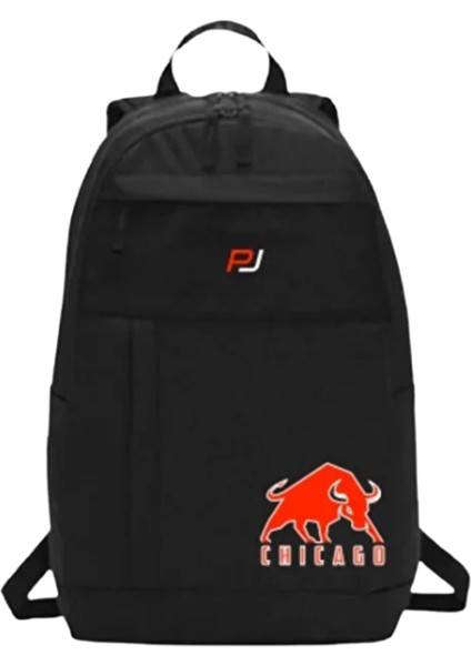 Chıgago Sırt Çantası 48x30x15 Siyah Okul Çantası