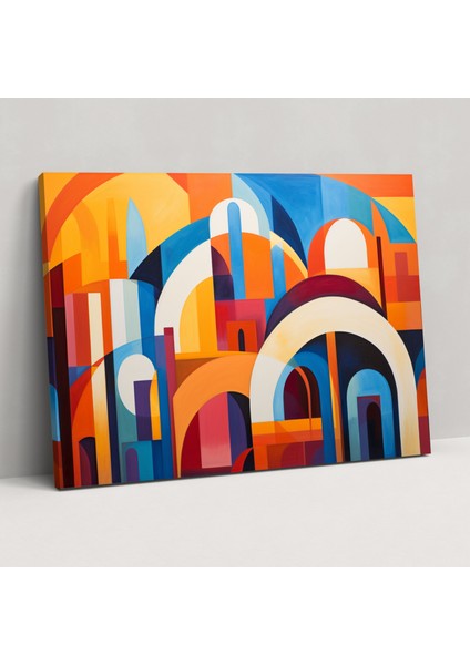 Modern Camii Kanvas Tablo - Canlı Renkler Modern Tasarım