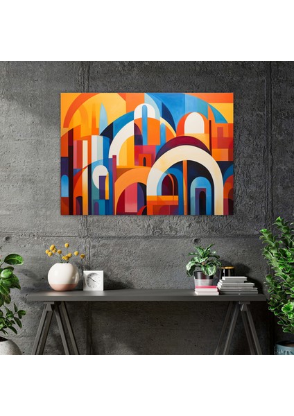 Modern Camii Kanvas Tablo - Canlı Renkler Modern Tasarım fiyatları