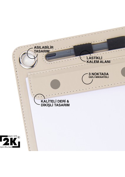 Kapaksız Sekreterlik Mıknatıslı Sanatsal Çizim A4 Rainbow Art Clip Board Vegan 23,5X35,5 cm. Bej fırsatları