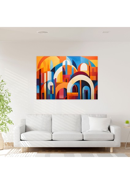 Modern Camii Kanvas Tablo - Canlı Renkler Modern Tasarım modelleri