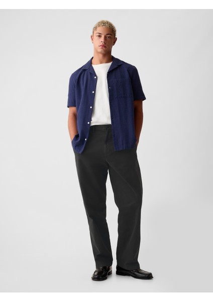 Erkek Siyah Modern '90S Loose Kaki Pantolon