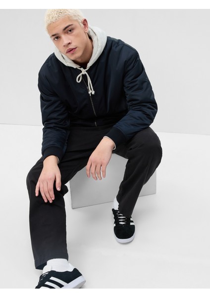 Erkek Siyah Modern '90S Loose Kaki Pantolon