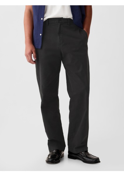 Erkek Siyah Modern '90S Loose Kaki Pantolon