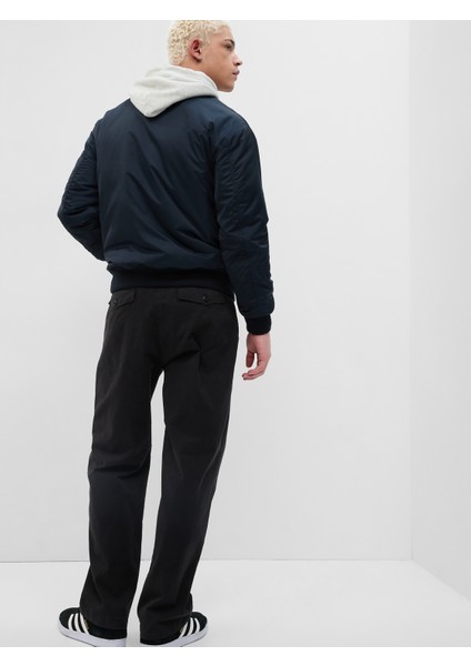 Erkek Siyah Modern '90S Loose Kaki Pantolon