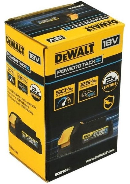 DCBP034G 18V 1.7AH Powerstack Akü - Siyah Seri fırsatları