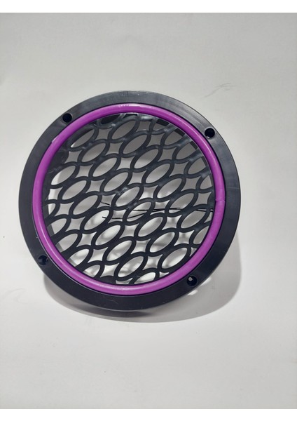 Mor-16 cm Silikon Şerit Ledli Hoparlör Kapağı Çift