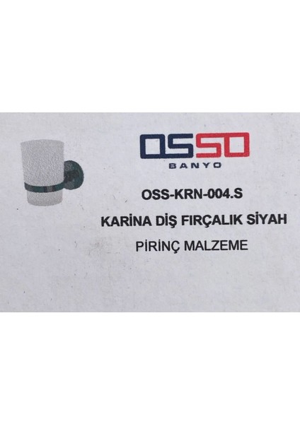 Adnoss Lüks Karaca Diş Fırçalık Siyah
