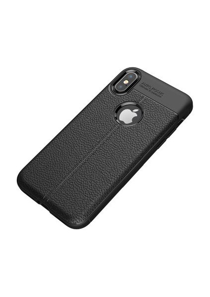 iPhone Xs Max Kılıf Deri Silikon Yüzeyli Yüksek Kaliteli Silikondan Üretilmiş Premium Silikon Kapak Ryc/niss