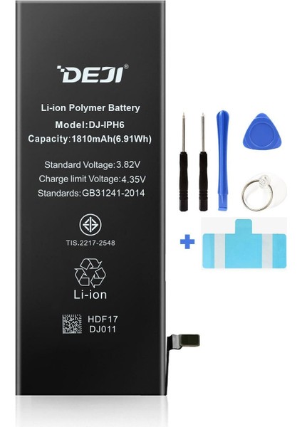 iPhone 6 Li-Ion Batarya 1810mAh – Silikon Anot ve TI Akıllı Çip ile Güvenli ve Uzun Ömürlü, Apple iPhone 6 Uyumlu