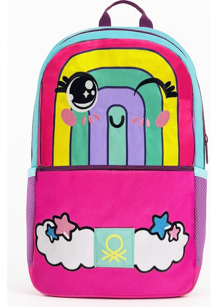 Gökkuşağı Desenli Okul Çantası Seti (İlkokul Sırt Çantası,Beslenme Çantası) fiyatları