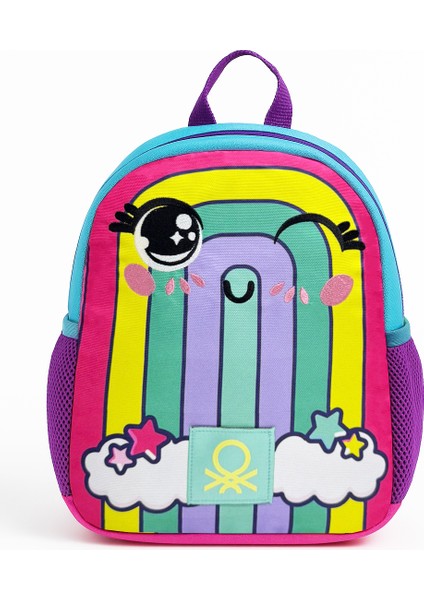 . Gökkuşağı Desenli Kız Çocuk Anaokul Çantası