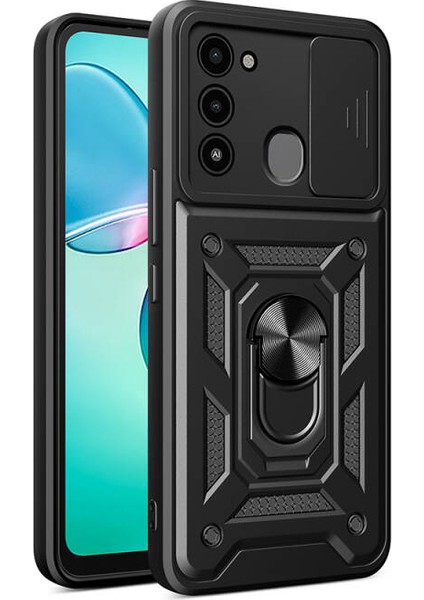 Tecno Spark 8c Kılıf Tam Koruma Sağlayan Çift Katmanlı Sert Tank Kapak Ryc/sürgülü