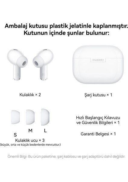 FreeBuds SE 4 ANC Aktif Gürültü Engelleme - Beyaz