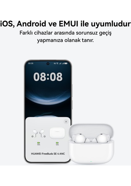 FreeBuds SE 4 ANC Aktif Gürültü Engelleme - Beyaz