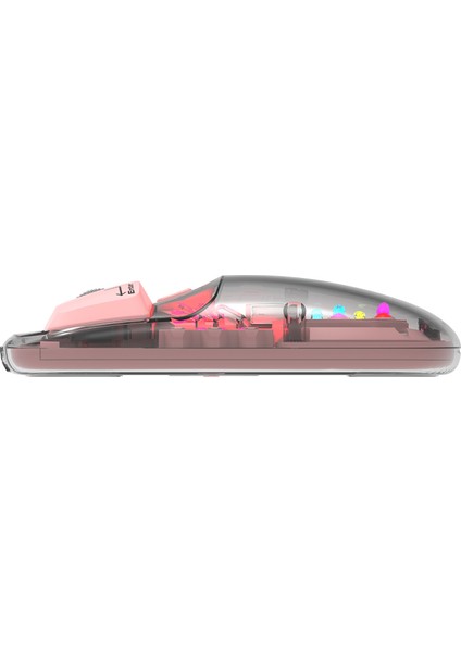 SM-BT89 Opal Şarj Edilebilir Sessiz Pembe Transparan Rgb 2in1 2bt ve 2.4ghz Kablosuz Mouse indirimleri