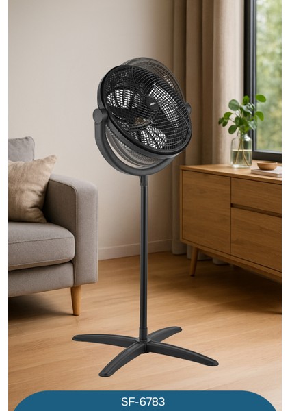 SF-6783 Ayaklı ve Masaüstü Vantilatör – 75W, 3 Kanat, 2 Hız Kademesi, Geniş Salınım Açısı ile Etkili Serinlik modelleri