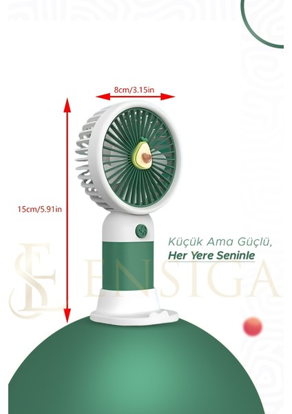 Şarjlı Masa ve El Vantilatörü – USB Bağlantılı, Taşınabilir, 5 Kanatlı Güçlü Soğutma, Sessiz Çalışma