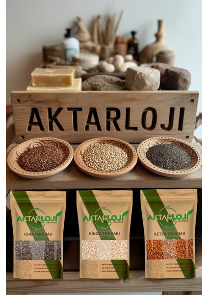Chia, Kinoa ve Keten Tohumu Karışımı 3x100 g – Katkısız, Doğal ve Yerli Üretim Sağlıklı Tohum Seti fiyatları