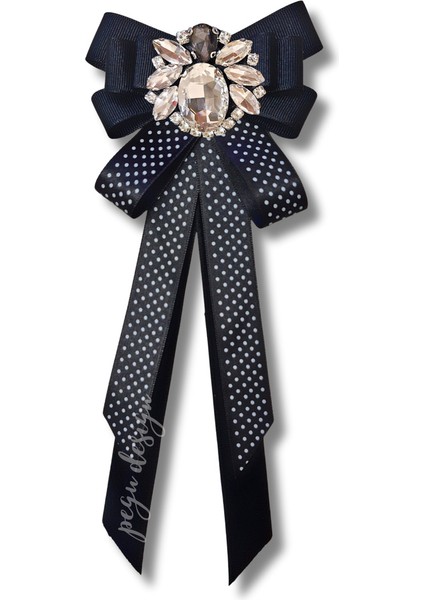 Shine Seri Siyah Kurdele Broş,okul Iş , Gömlek Ceket Yaka Çiçek