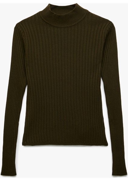 Regular Fit Dik Yaka Uzun Kollu Triko Kazak