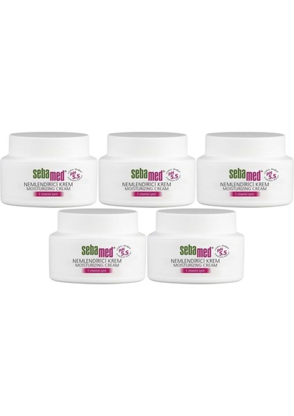 Nemlendirici Cilt Bakım Kremi 75ML Günlük Bakım (Yüz - Boyun - Vücut) (5 Li Set)
