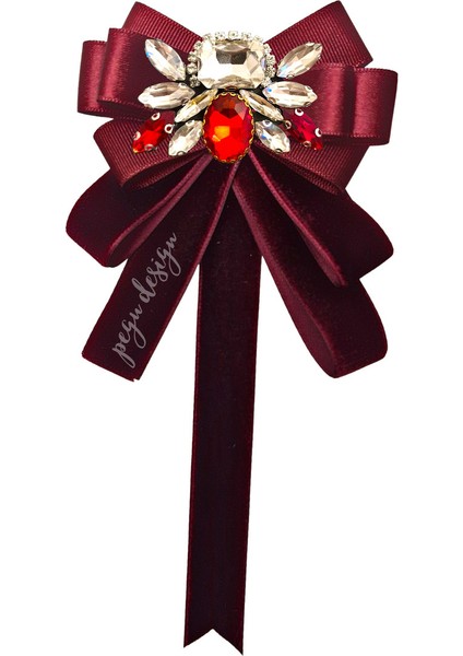 Shine Seri Bordo Kurdele Broş,okul Iş , Gömlek Ceket Yaka Çiçek