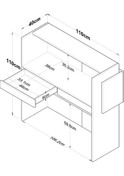 MA102 Suntalam Karşılama Bankosu – LED Işıklı, Çekmeceli, Beyaz-Antrasit, Şık ve Ergonomik Ofis Tasarımı