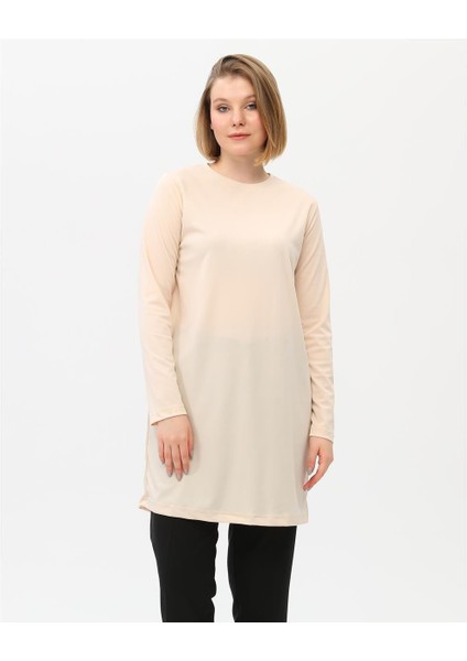Doğa Sade Basic Tunik - 06016-1.023 - Krem modelleri